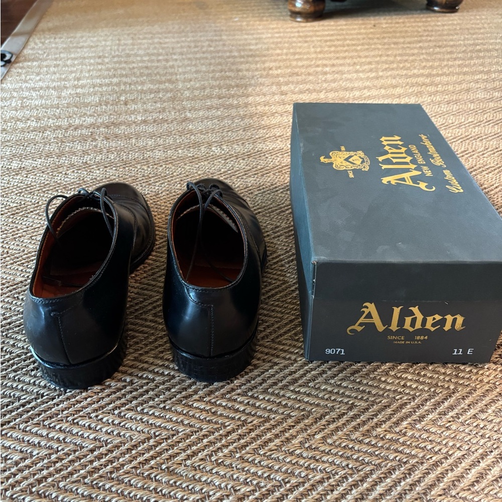 Alden Black Cap-Toe Derby in Polished Shell Cordovan - Picture 5 of 13
